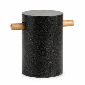 Bintang Black Terrazo Stool