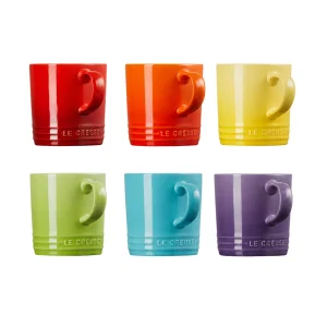 Rainbow Set of 6 Cappuchino Mugs