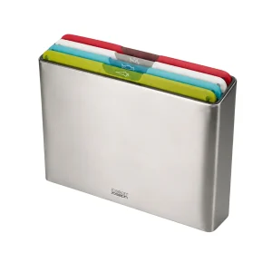 Folio Steel 4pc Chopping Board Set Multicolour