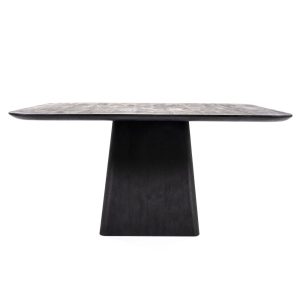 Square Dining Table Black 150x150 cm
