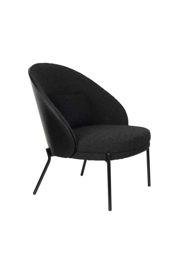 Lounge Chair Rodin Boucle Black