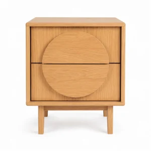 Groove Bedside Table Natural Oak