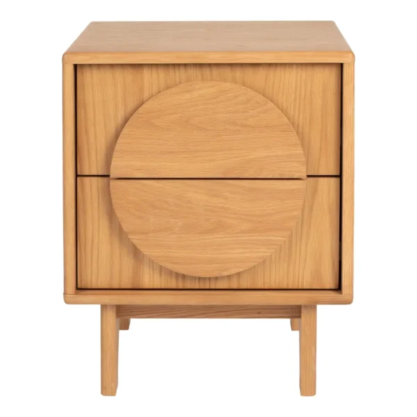 Groove Bedside Table Natural Oak