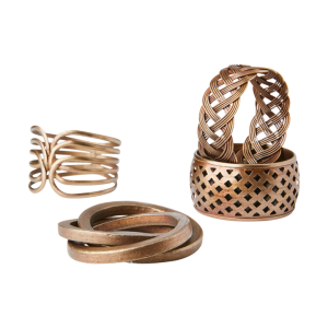 Odin Napkin Ring Set of 4 Brass