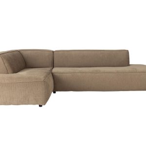 Fat Freddy Rib Sofa Left Caramel
