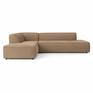 Fat Freddy Rib Sofa Left Caramel