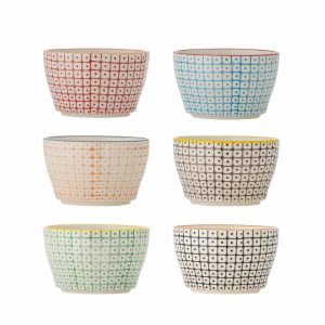 Carla Bowl - Multi Stoneware Set of 6