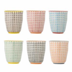Carla Cup -  Multi Stoneware Set of 6