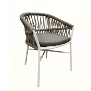 Mito Stackable Dining Chair White/Beige