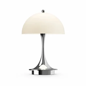 Panthella 160 Portable Lamp Chrome Opal Beige