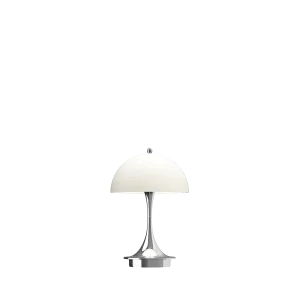 Panthella 160 Portable Lamp Chrome Opal Beige
